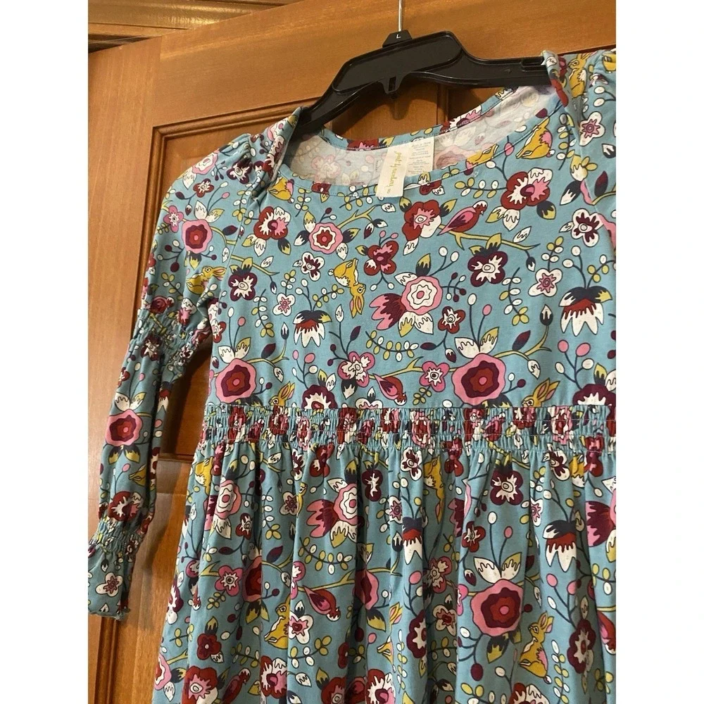 Matilda Jane Girls Floral Painterly Lap Dress Size 8 paint by numbers Blue